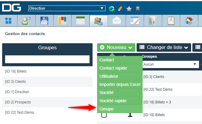 Qu'est ce qu'un groupe de contact ? Création et gestion